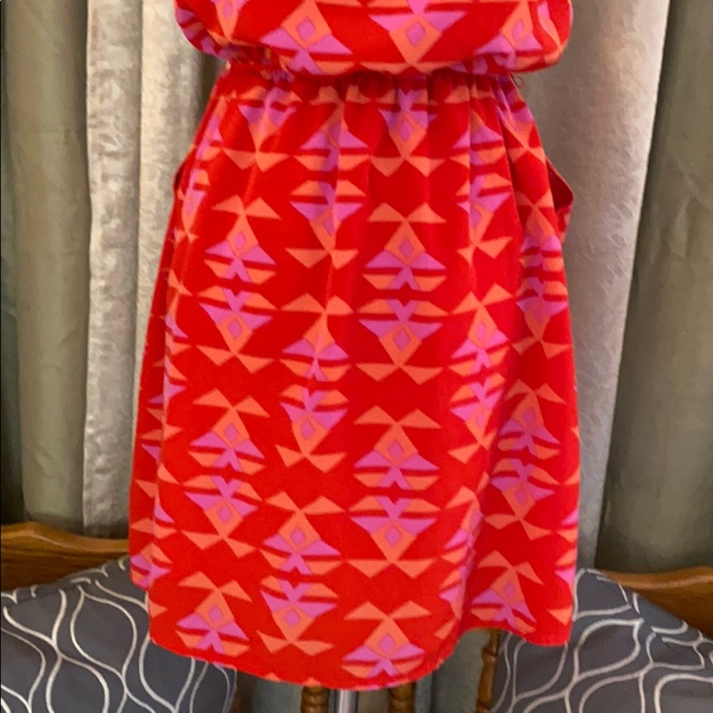 Ellie Spaghetti Strap Fit Flare Aztec Print Dress - Picture 11 of 15